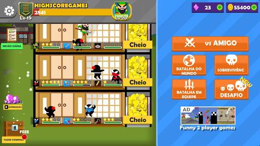 Jump Ninja Battle 2 jogadores screenshot 6