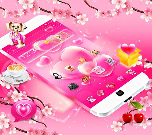 Pink Sweet Heart theme screenshot 3