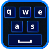 Neon Blue Keyboard أيقونة