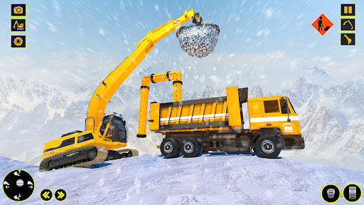 Snow Excavator Sim Crane Game स्क्रीनशॉट 3