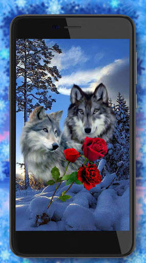 Rose and Wolf Live Wallpaper screenshot 4