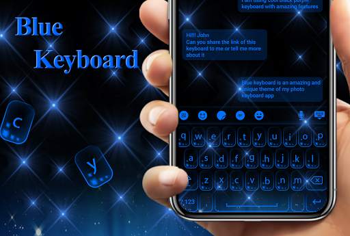 Blue Keyboard Theme स्क्रीनशॉट 1