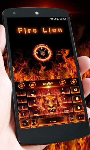 Fire Lion  GO Keyboard  Theme screenshot 2