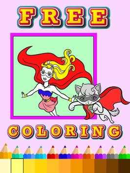 Coloring Games Barbi superhero screenshot 3