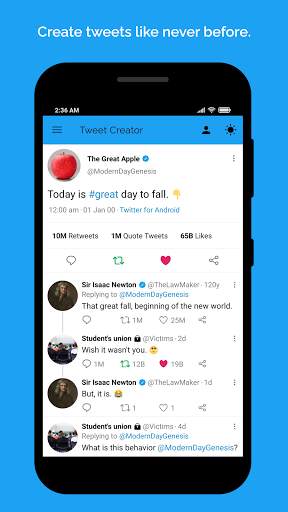 Fake tweet creator screenshot 1