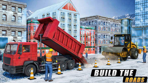 Snow excavator & road construction games 2020 screenshot 3