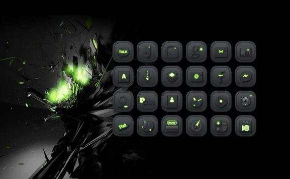 Black Big Bang Launcher theme screenshot 1