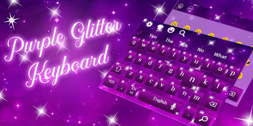 New Purple Glitter Keyboard Theme screenshot 6
