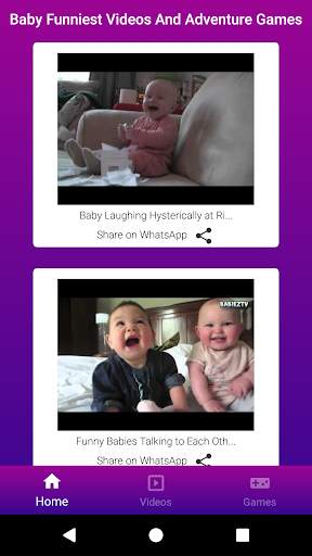 Baby Funniest Videos And Adventure Games screenshot 2