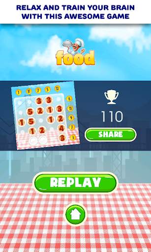 Permainan puzzle angka - makanan screenshot 5