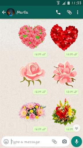 Flowers & Roses Stickers – WAStickerApp screenshot 2