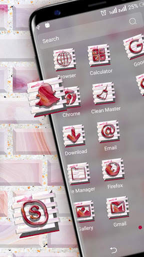Pink Bricks Wall Launcher Theme screenshot 3