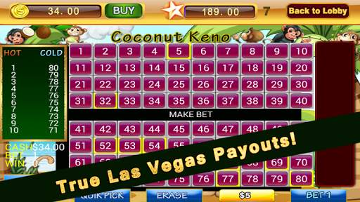 Lucky Numbers Keno Games Free screenshot 2