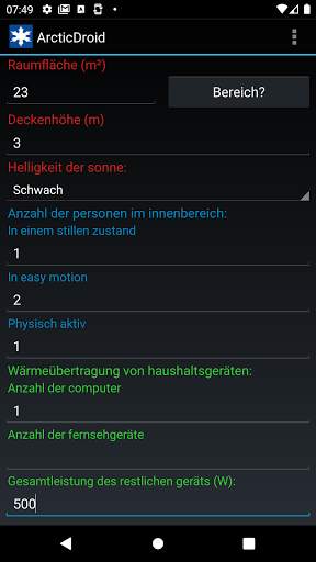 Klimaanlage berechnen BTU screenshot 1