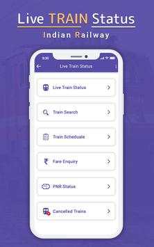 Indian Railway Train Status screenshot 1