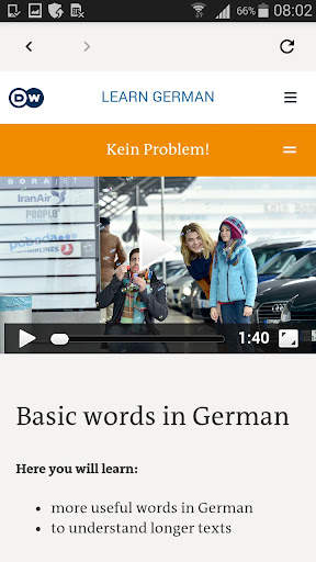DW Learn German - A1, A2, B1 a screenshot 4