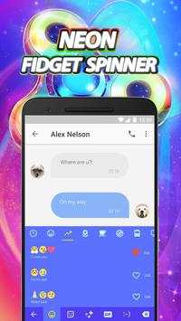 Neon Emoji Keyboard Theme for Fidget Spinner screenshot 3