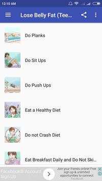 Lose Belly Fat (Teen Girls) screenshot 3