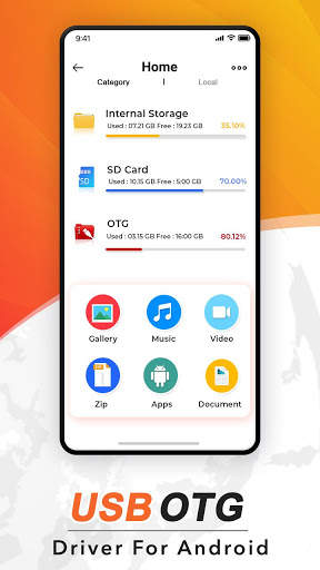 OTG USB Driver for Android: USB to OTG Converter 1 تصوير الشاشة