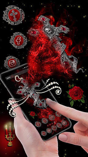 Jesus Cross Skull Launcher Theme Live HD Wallpaper screenshot 3