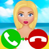 girl call simulation game icon