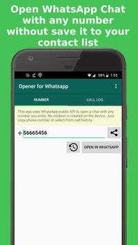 Opener for Whatsapp screenshot 1