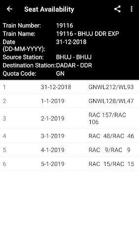 Indian Rail Enquiry (No Ads) screenshot 5