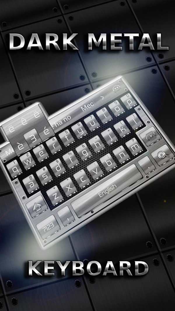 Dark Metal Keyboard Theme screenshot 1