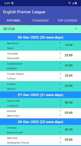 World Soccer Fixtures screenshot 5