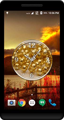 Gold Clock Live Wallpaper screenshot 2