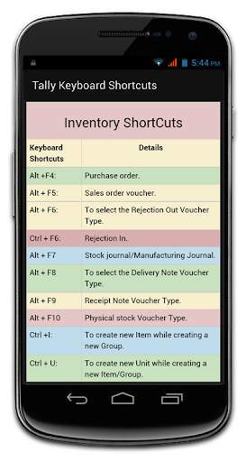 Tally Shortcut Keys screenshot 3