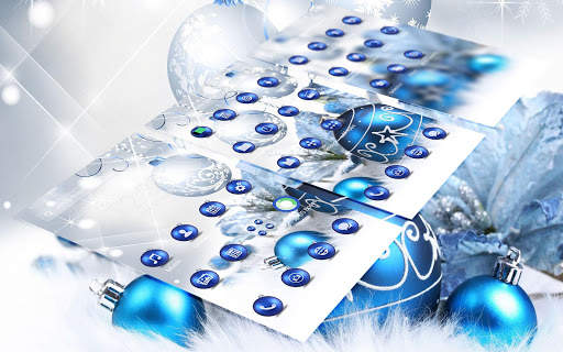 Blue shine ball APUS launcher theme & HD wallpaper screenshot 1