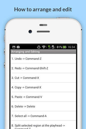 Free Garage Band Shortcuts screenshot 4