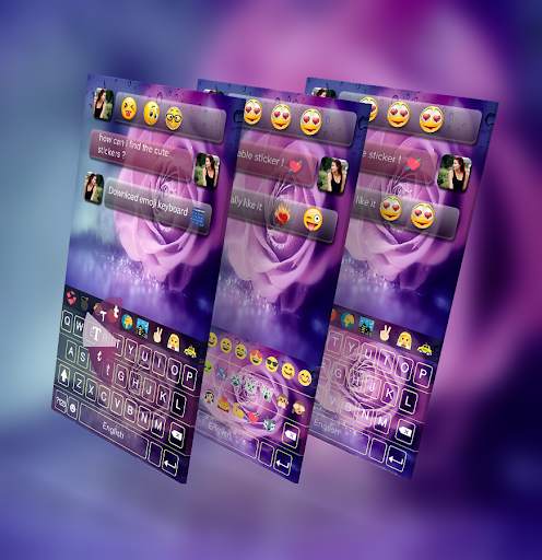 Rose Go Keyboard Theme 1 تصوير الشاشة