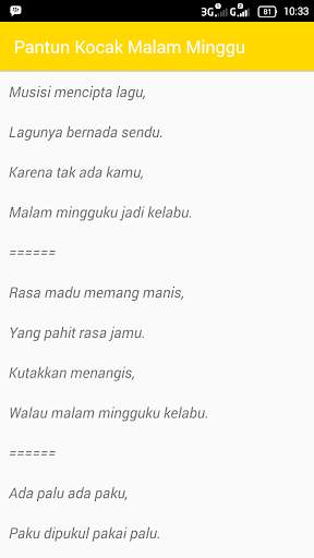 Kumpulan Pantun Lucu Humor screenshot 10