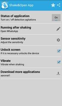 Shake&Open App screenshot 1