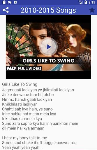 Anushka Sharma Video Songs Lyrics screenshot 2