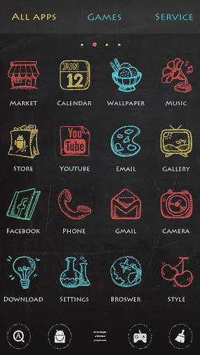 Chalk Painting Go Launcher Theme screenshot 3