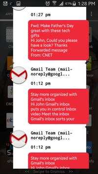 Notification: Gmail Popup Lite screenshot 2