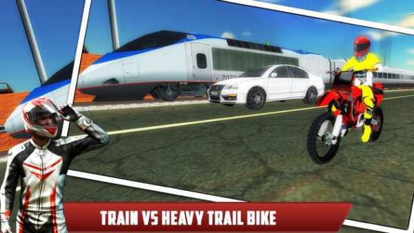 Trail Bike Vs Train Race screenshot 2