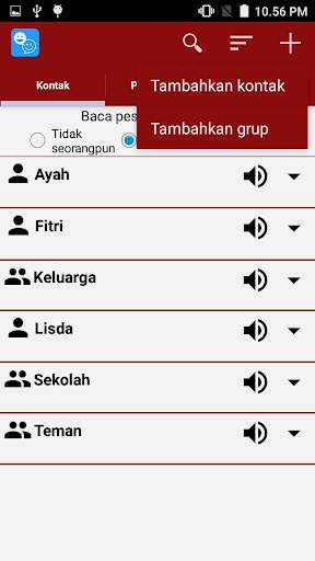 Kontak Talking screenshot 1