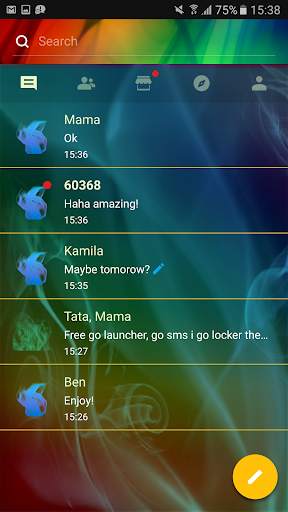 Smoke Fire Theme GO SMS Pro screenshot 1