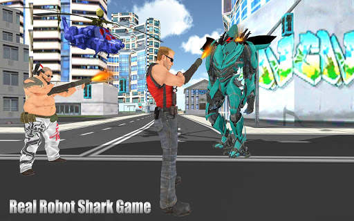 Warrior Robot Shark Game:Angry Shark Simulator App screenshot 24