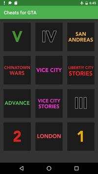 Cheats for GTA (2016) screenshot 1