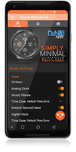 Simply Minimal HD Watch Face Widget Live Wallpaper screenshot 4
