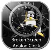 Broken Screen Analog Clock Live Wallpaper icon