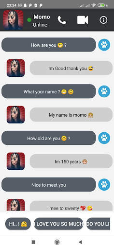 Momo scary fake call video and voice and chat screenshot 3