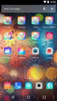 Colored Rain Drops Launcher Theme screenshot 2