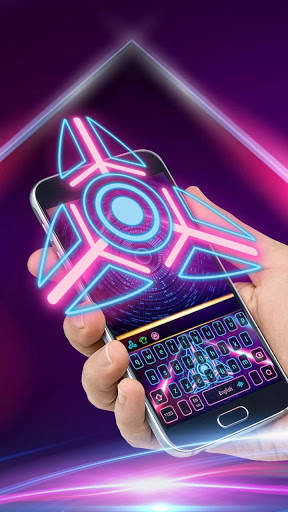 Neon Fidget spinner 3d holographic keyboard screenshot 3