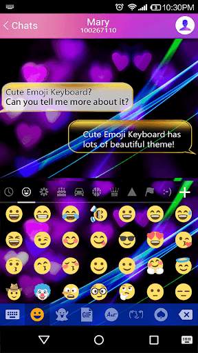Neon Dream Emoji Keyboard screenshot 1